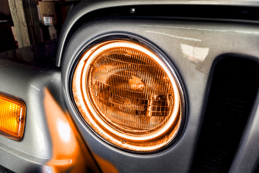 ORACLE Surface Mount LED Headlight Halo Kit, Amber, Jeep Wrangler TJ (1997-2006), view 2