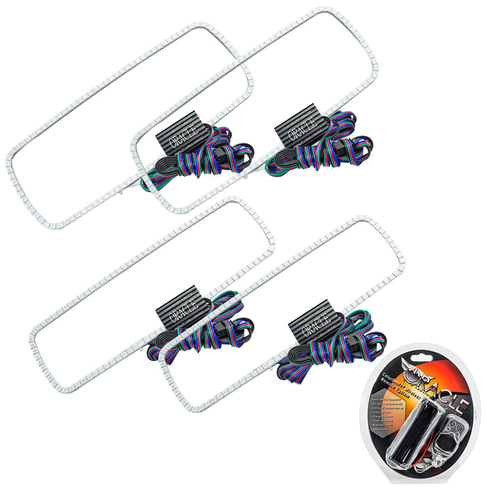 ORACLE 2005 Ford Excursion LED Headlight Halo Kit - ColorSHIFT - with RF Controller