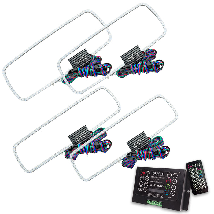 ORACLE 2005 Ford Excursion LED Headlight Halo Kit - ColorSHIFT - with 2.0 Controller