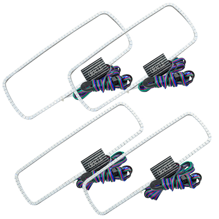 ORACLE 2005 Ford Excursion LED Headlight Halo Kit - ColorSHIFT - with No Controller