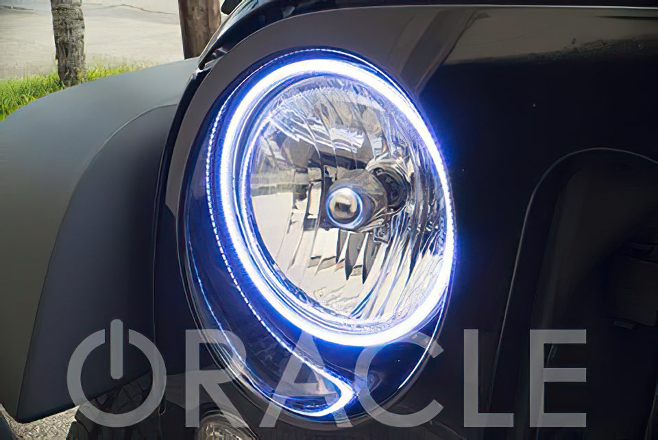 ORACLE 7" Round Surface Mount LED Headlight Halo Kit, Blue, view 2