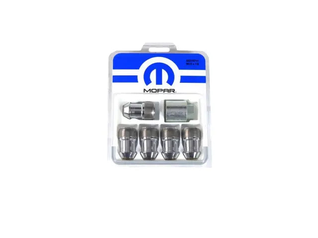 Wheel Locks with Theft Shroud, Chrome, Set of 5