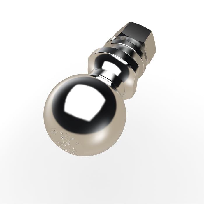 Trailer Hitch Ball, 2 in Ball, 1 in Shank, Chrome