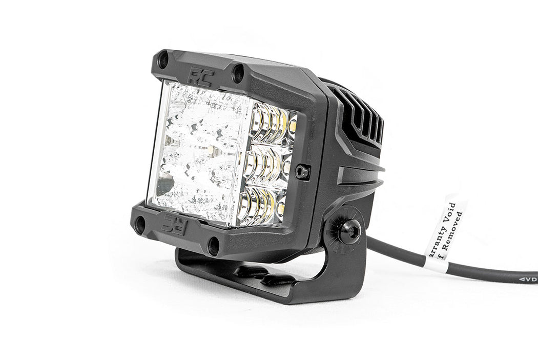 Rough Country 3 Inch Chrome Series LED Lights - Wide Angle Osram - Pair