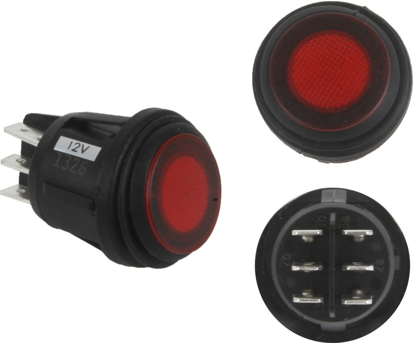 RIGID 3 Position Rocker Switch Red | Black