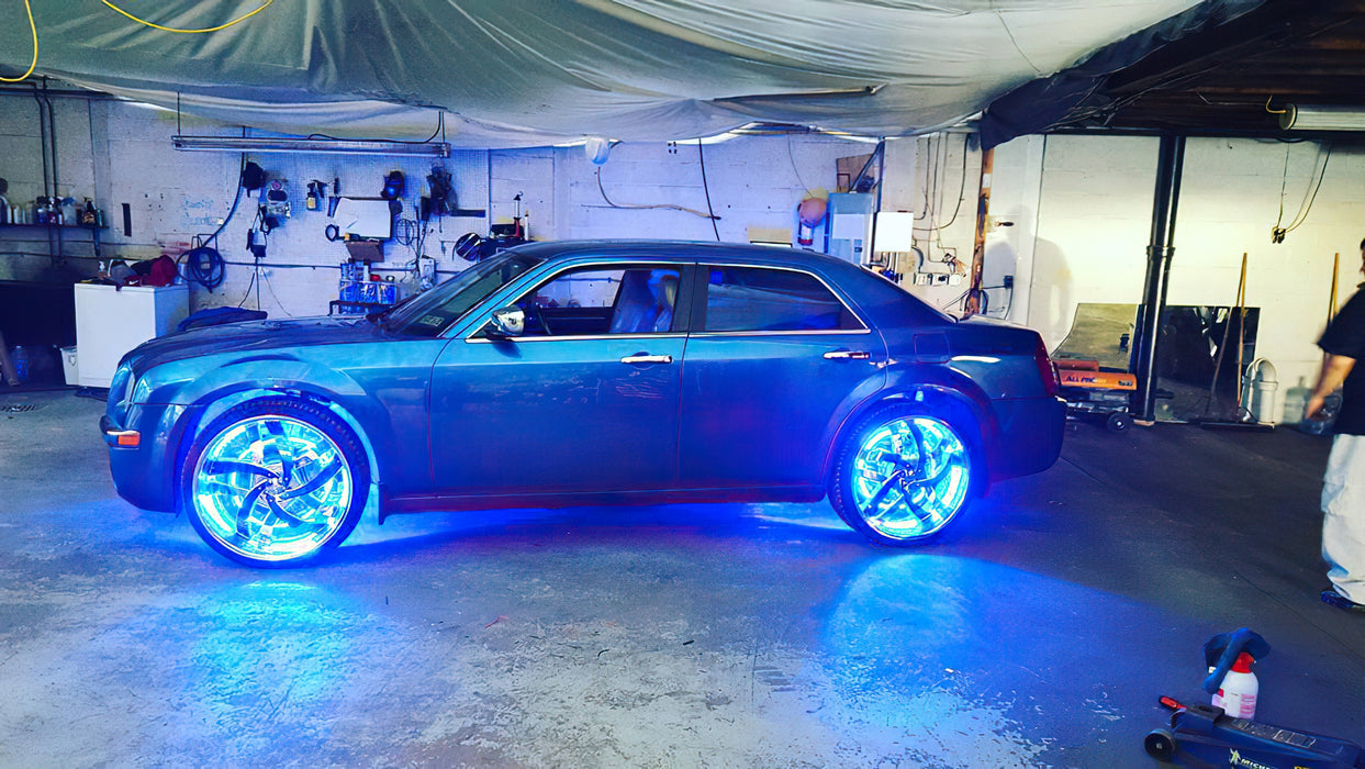 ORACLE LED Illuminated Wheel Rings, Double LED, Blue, Blue, view 2