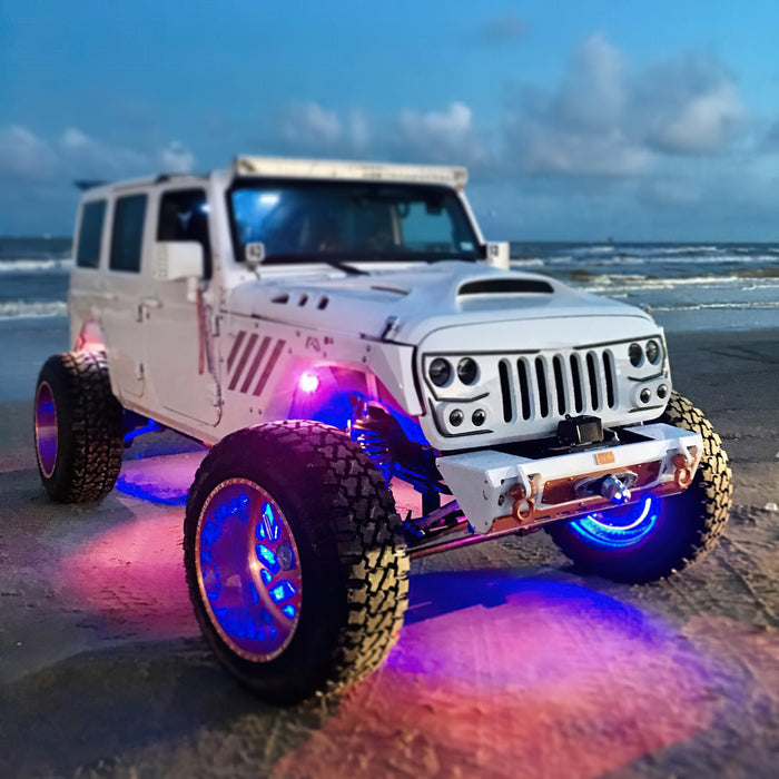 ORACLE LED Illuminated Wheel Rings, Double LED, Blue, Blue, view 4