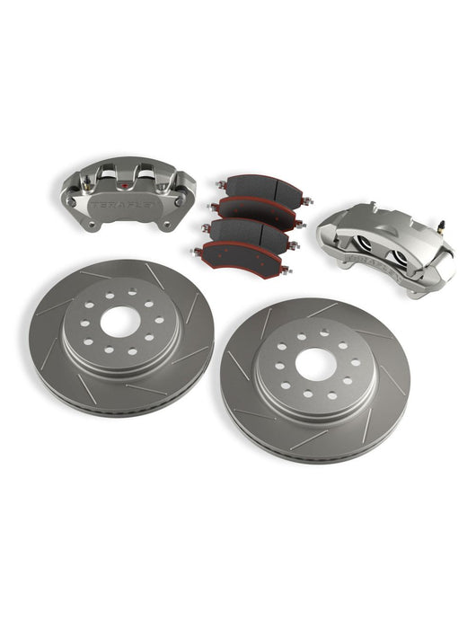 JK: Front Big Brake Kit w/ Slotted Rotors “ 5x5" & 5x5.5"