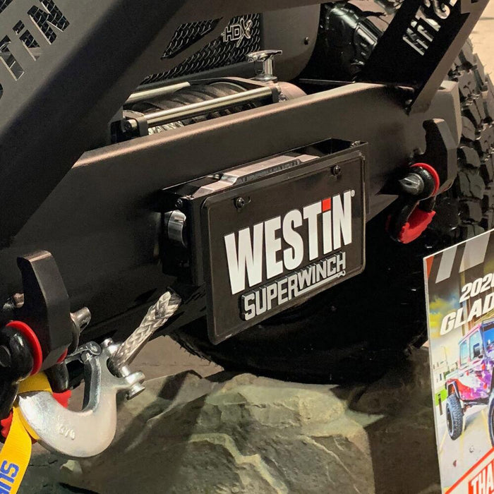 Westin Winch Mount License Plate Re-locator, view 2