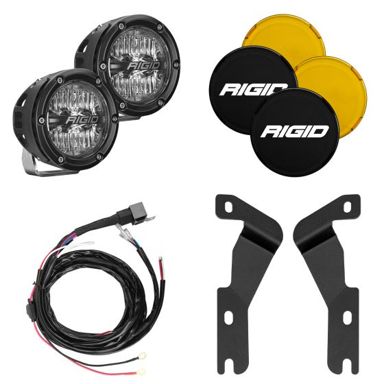 RIGID 2016-2020 Toyota Tacoma A-Pillar Light Kit, Includes 4 Inch 360-Series Drive | Black