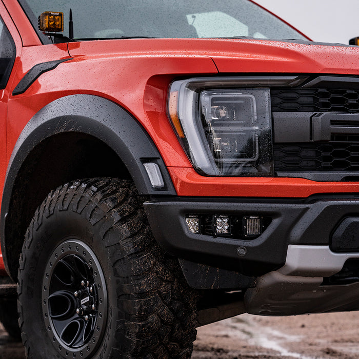 RIGID Ford Raptor 21-23 Triple Fog Light Kit | Black