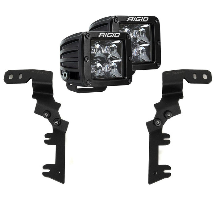 RIGID Chevy/GMC Colorado/Canyon 23-27 D-Series Spot Midnight A-Pillar Kit | White | Chevrolet / Gmc Colorado / Canyon (2023-2027)