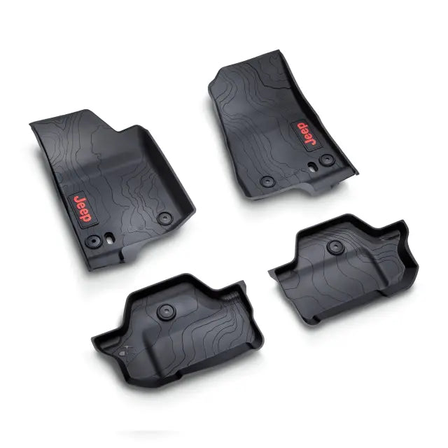 Jeep Wrangler JL 2-Door All-Weather Floor Mats, Black