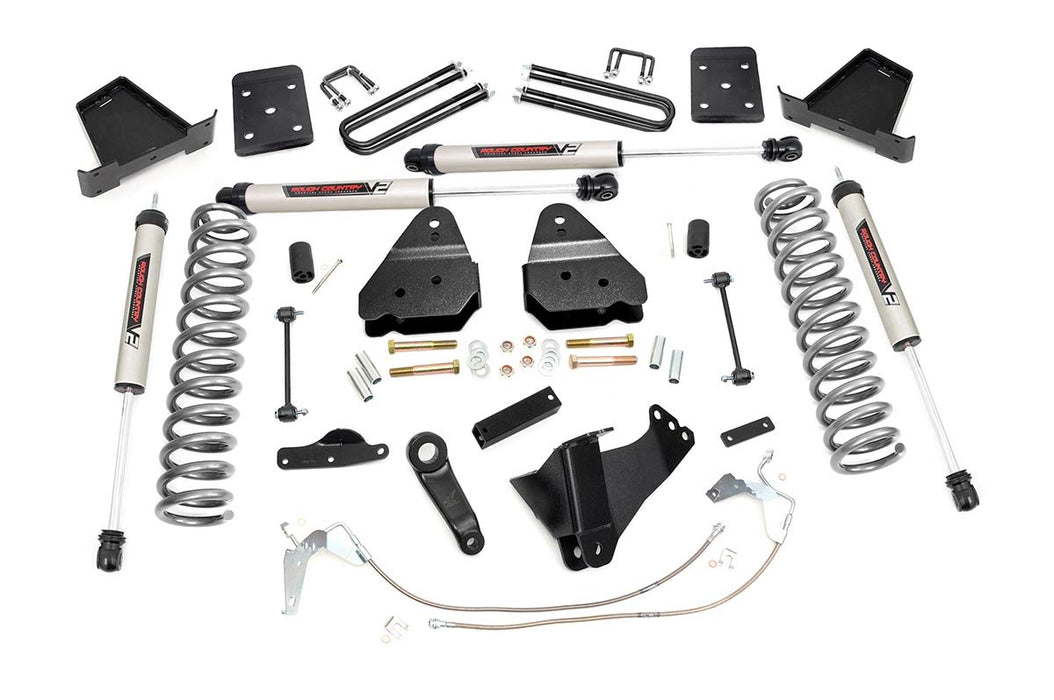 Rough Country 4.5 Inch Lift Kit - W/O Overloads - V2 | Ford F-250/F-350 Super Duty (08-10)