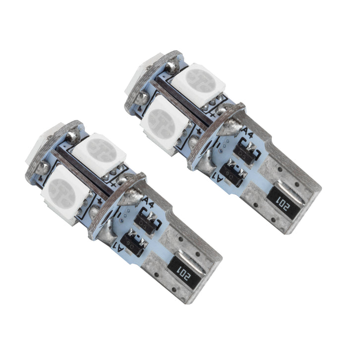 ORACLE T10 5 LED 3 Chip SMD Bulbs (Pair), Cool White