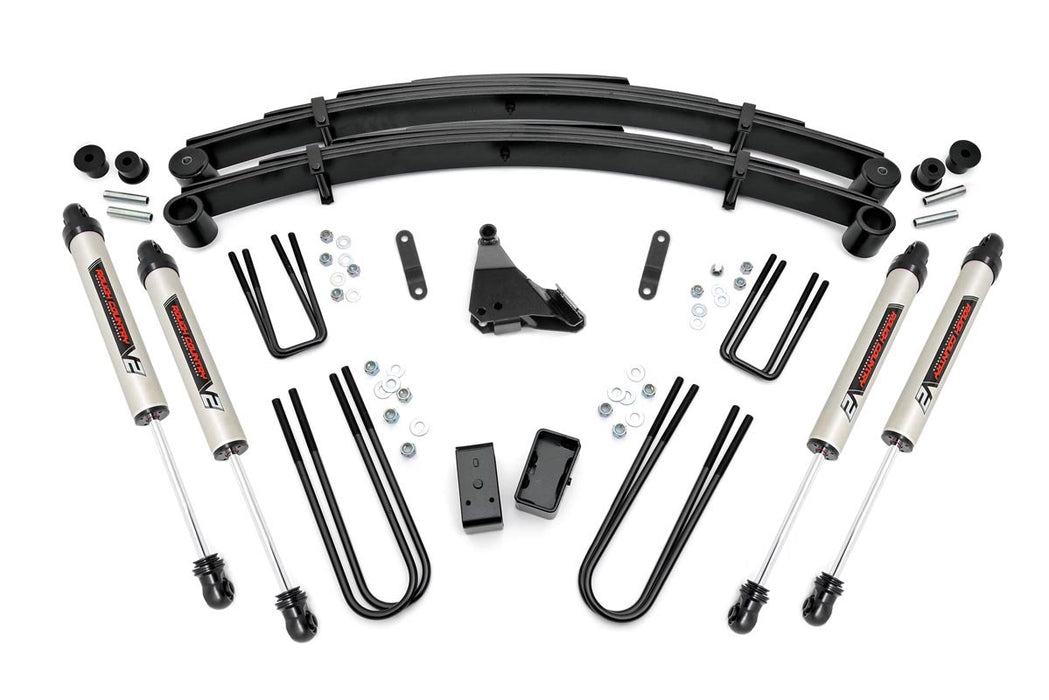 Rough Country 4 Inch Lift Kit - Rear Blocks - V2 | Ford F-250/F-350 Super Duty 4WD (99-04)