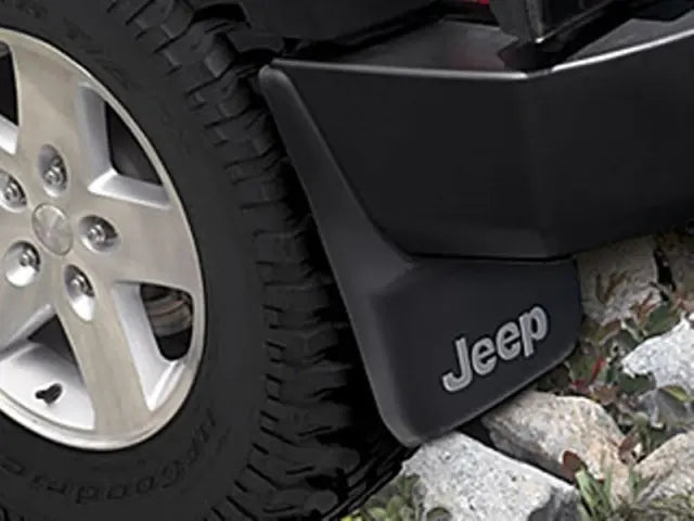 Rear Splash Guards, Jeep Logo, Without Off-Road Bumper