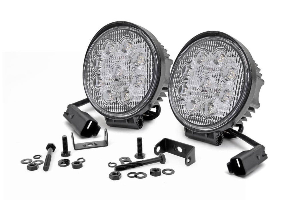 Rough Country 4 Inch Chrome Series LED Light - Round - Pair