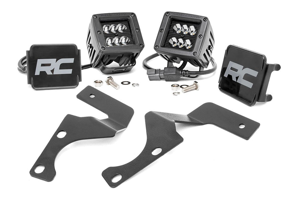 LED Light Kit - Ditch Mount - 2 inch Black Spot Pair - Toyota 4Runner (10-24)