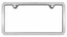 License Plate Frame, Bright Polished, Slim Edge, No Logo