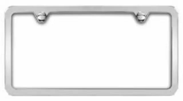 License Plate Frame, Bright Polished, Slim Edge, No Logo