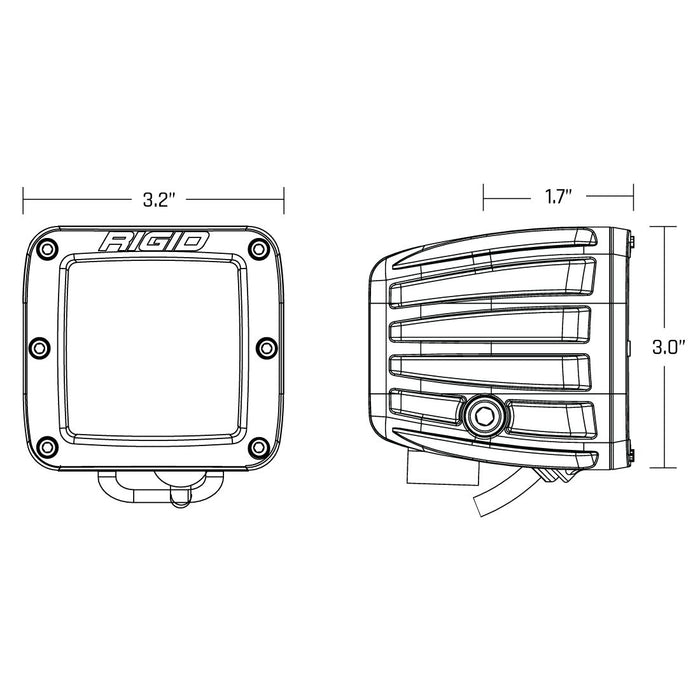 RIGID Industries 504814 D-Series Pro SAE Fog Yellow Pair