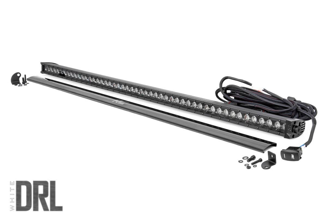 Rough Country 50 Inch Black Series LED Light Bar - Single Row - Cool White DRL