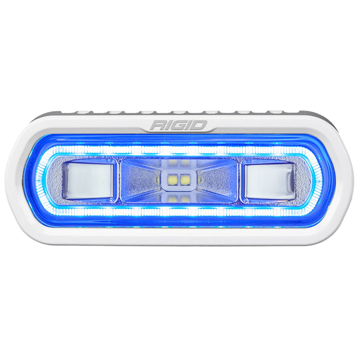 RIGID Industries 51101 SR-L Series Marine Spreader Pod, 2 Wire, Surface Mount, White W/Blue Halo