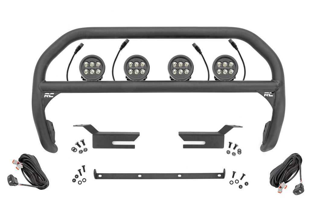 Rough Country Nudge Bar - 3.5 Inch Round Led (x4) | Ford Bronco 4WD (2021-2025)