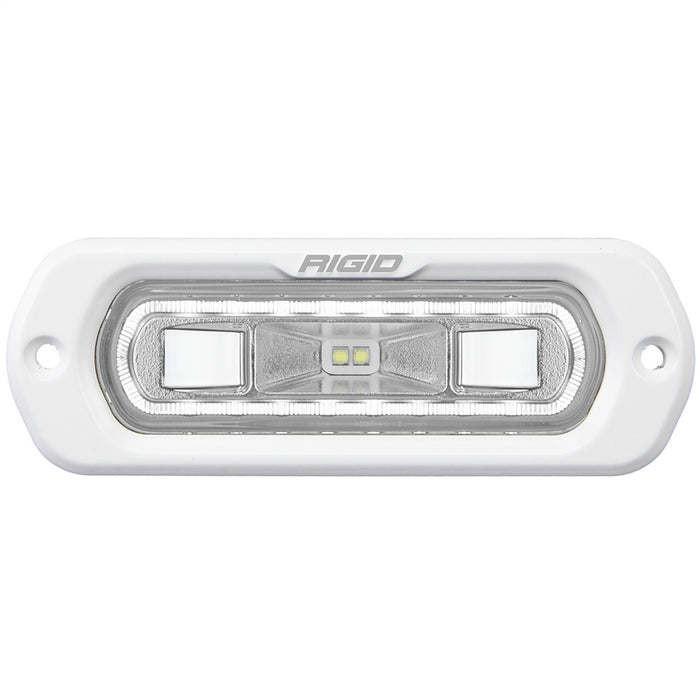 RIGID Industries 51200 SR-L Series Marine Spreader Pod, 2 Wire Flush Mount, White W/White Halo
