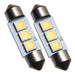 ORACLE 37MM 4 LED 3-Chip Festoon Bulbs (Pair), Cool White
