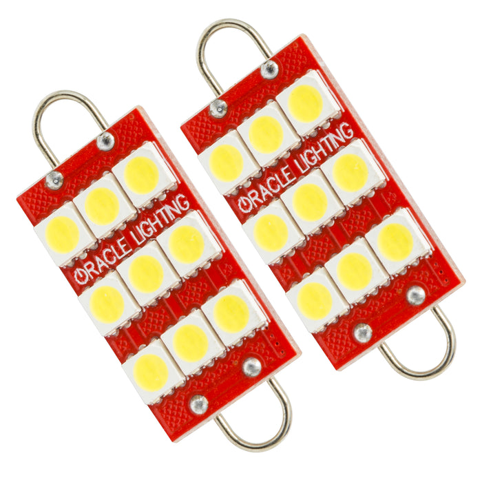 ORACLE 44MM 6 LED 3 Chip, Loop Festoon Bulbs (Pair), Purple, UV/Purple