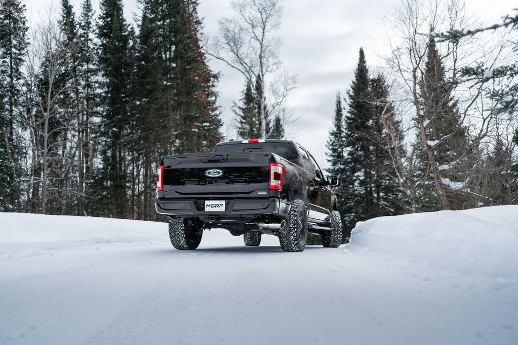 MBRP T304 Stainless Steel, 4" Cat Back, Single Side, Race Version, F-150 2.7L/ 3.5L EcoBoost, 5.0L, view 2