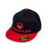 TeraFlex FlexFit 2-Tone Flat Visor Hat, Black/Red, Small/Medium