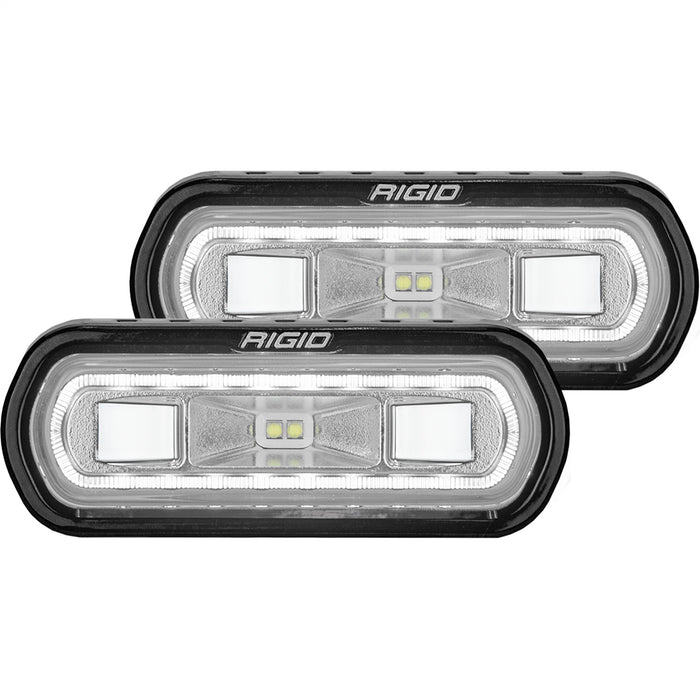 RIGID Industries 53120 SR-L Series Off-Road Spreader Pod, 3 Wire, Surface Mount, White Halo, Pair
