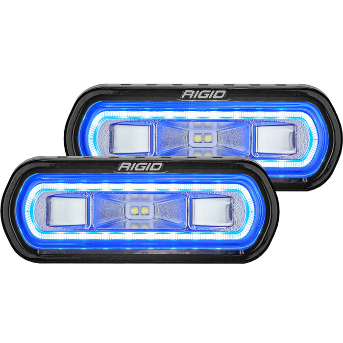 RIGID Industries 53121 SR-L Series Off-Road Spreader Pod, 3 Wire, Surface Mount, Blue Halo, Pair
