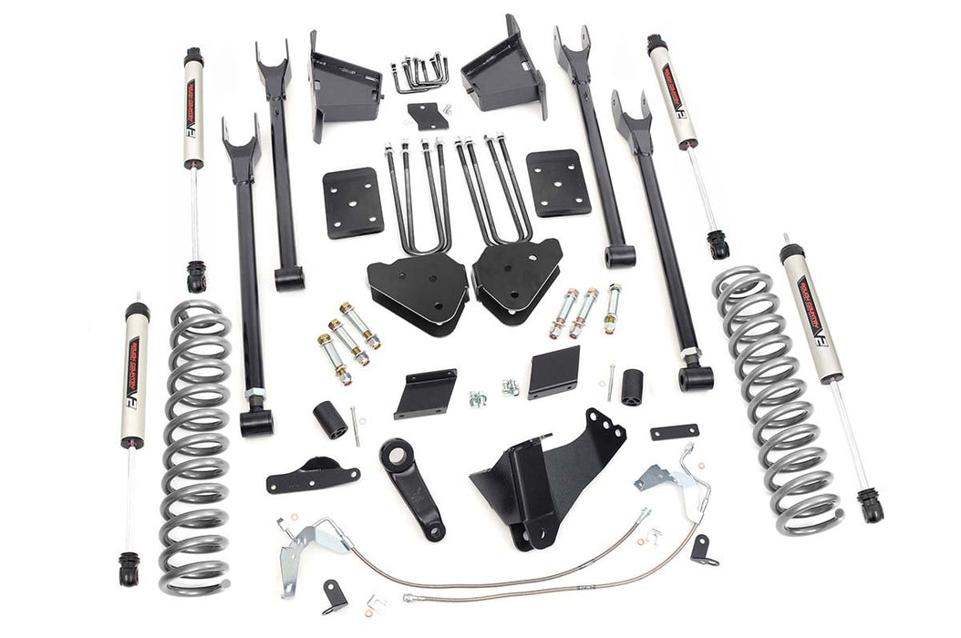 Rough Country 6 Inch Lift Kit - 4-Link - No OVLD - V2 | Ford F-250 Super Duty 4WD (11-14)