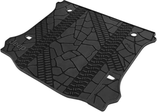 Molded Cargo Tray, Black TPE with Jeep Logo, 4-Door