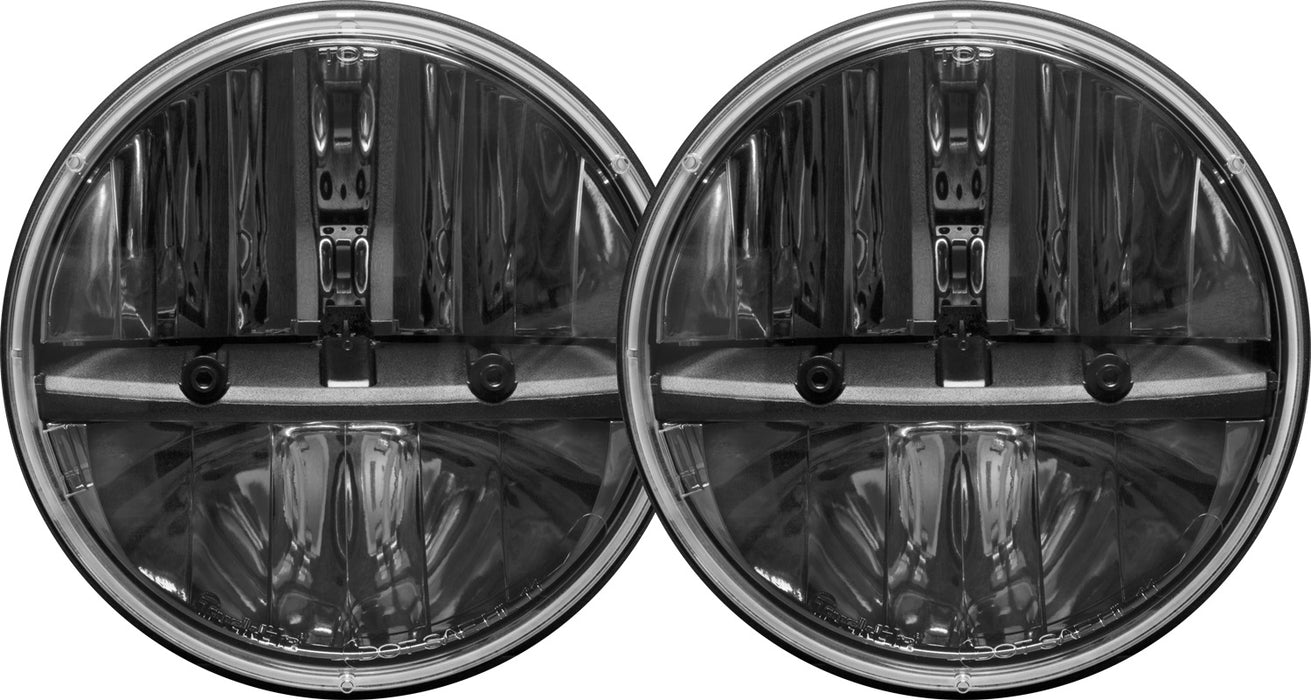 RIGID 7 Inch Round Headlight Non Jk Pair