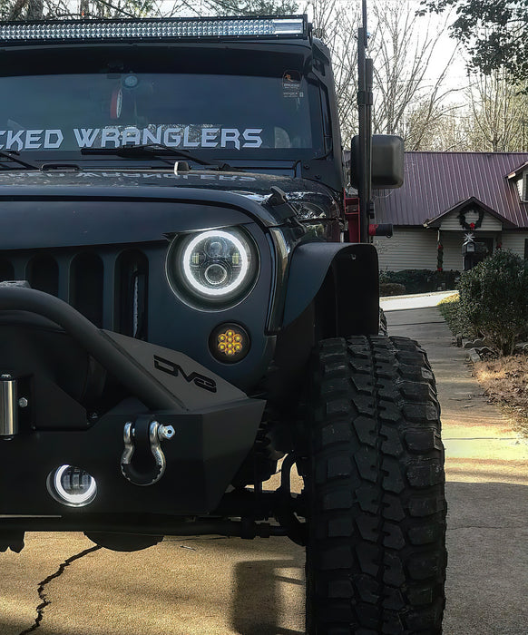 ORACLE LED Halo Headlights, Jeep Wrangler JK Switchback (2007-2018), view 3