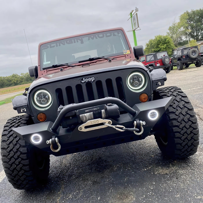 ORACLE LED Halo Headlights, Jeep Wrangler JK Switchback (2007-2018), view 6