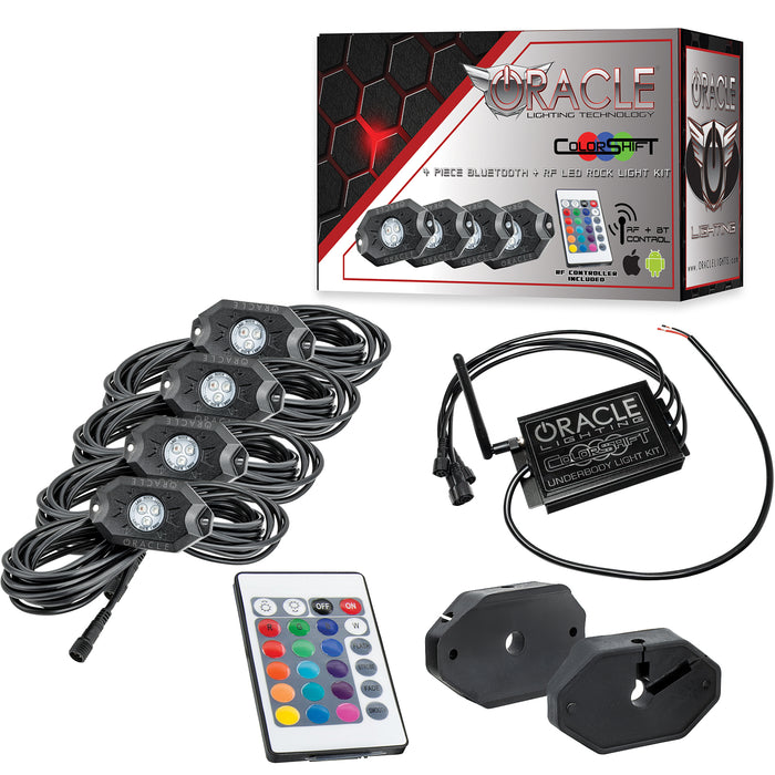 ORACLE Bluetooth + RF ColorSHIFT® Underbody Wheel Well Rock Light Kit, 4 PCS