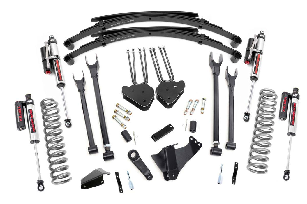 Rough Country 6 Inch Lift Kit - Diesel - 4 Link - RR Spring - Vertex | Ford F-250/F-350 Super Duty (05-07)