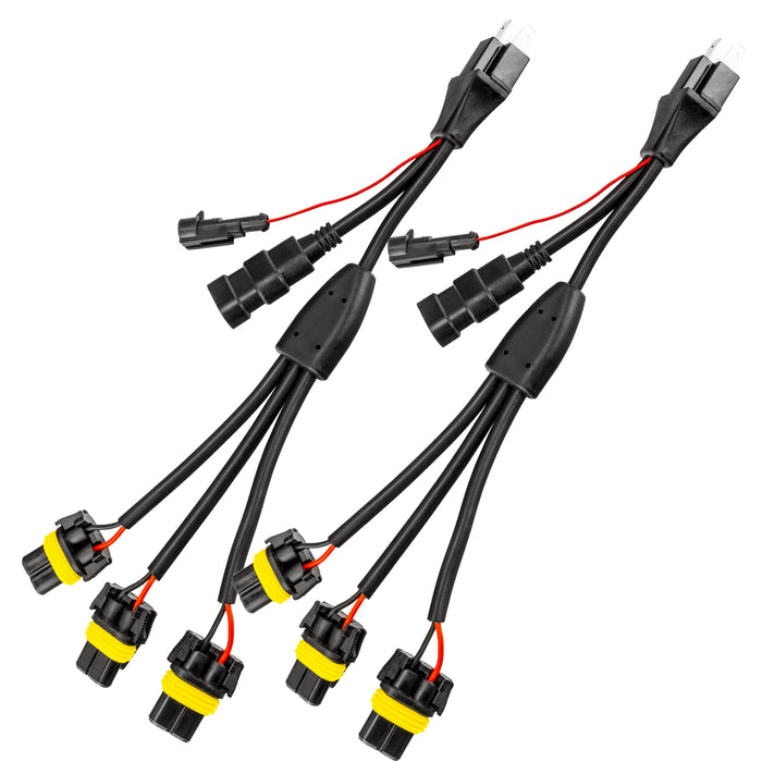 ORACLE Vector H4 Headlight Wiring Harness Euro Export Model Pair