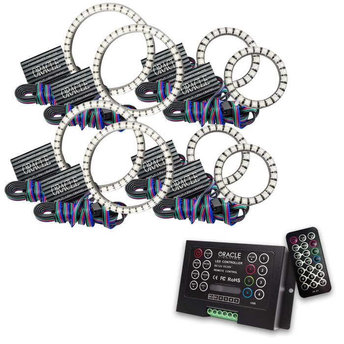 ORACLE VECTOR Grille Surface Mount LED Halo Kit for Jeep JK/JL/JT - ColorSHIFT with 2.0