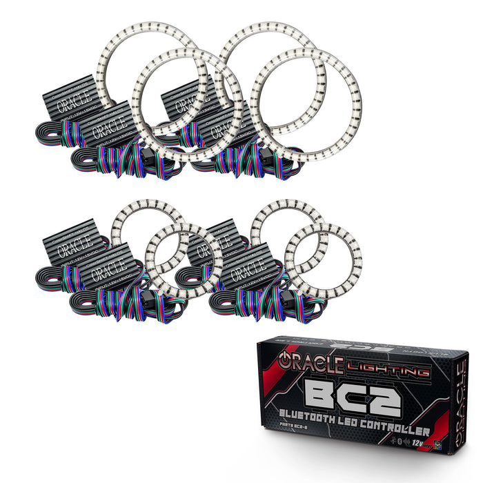 ORACLE VECTOR™ Grill Surface Mount LED Halo Kit, ®, w/BC2 Controller, ColorSHIFT, Jeep JK/JL/JT