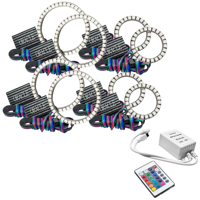 ORACLE VECTOR™ Grill Surface Mount LED Halo Kit, ®, w/Simple Controller, ColorSHIFT, Jeep JK/JL/JT