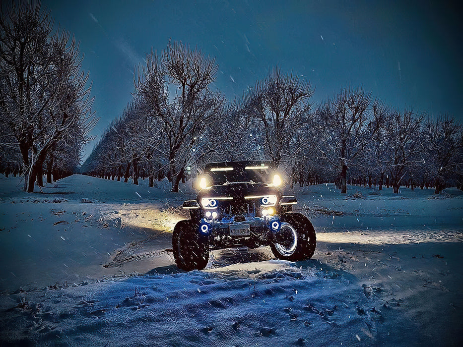ORACLE VECTOR™ Grill Surface Mount LED Halo Kit, ®, w/Simple Controller, ColorSHIFT, Jeep JK/JL/JT, view 8