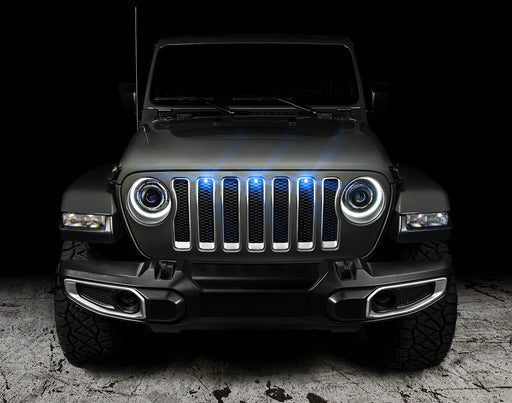 ORACLE Pre-Runner Style LED Grill Kit, Blue, Jeep Wrangler JL (2018-2023), view 2
