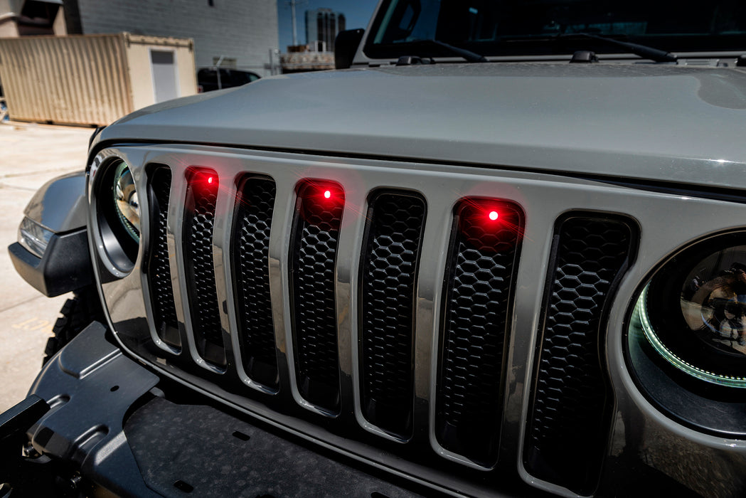 ORACLE Pre-Runner Style LED Grill Kit, Red, Jeep Wrangler JL (2018-2023)